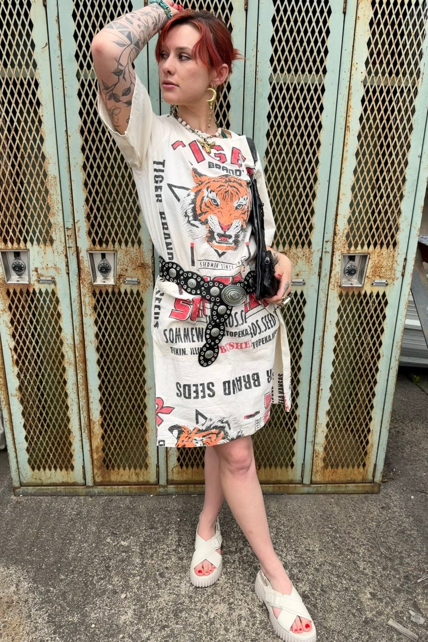 Eye of the Tiger Lightweight Cotton Midi Dress - ivyandlavyboutique Kathmandu Imports