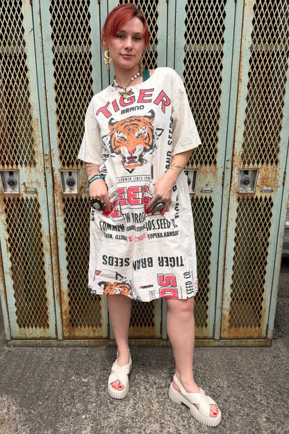 Eye of the Tiger Lightweight Cotton Midi Dress - ivyandlavyboutique Kathmandu Imports
