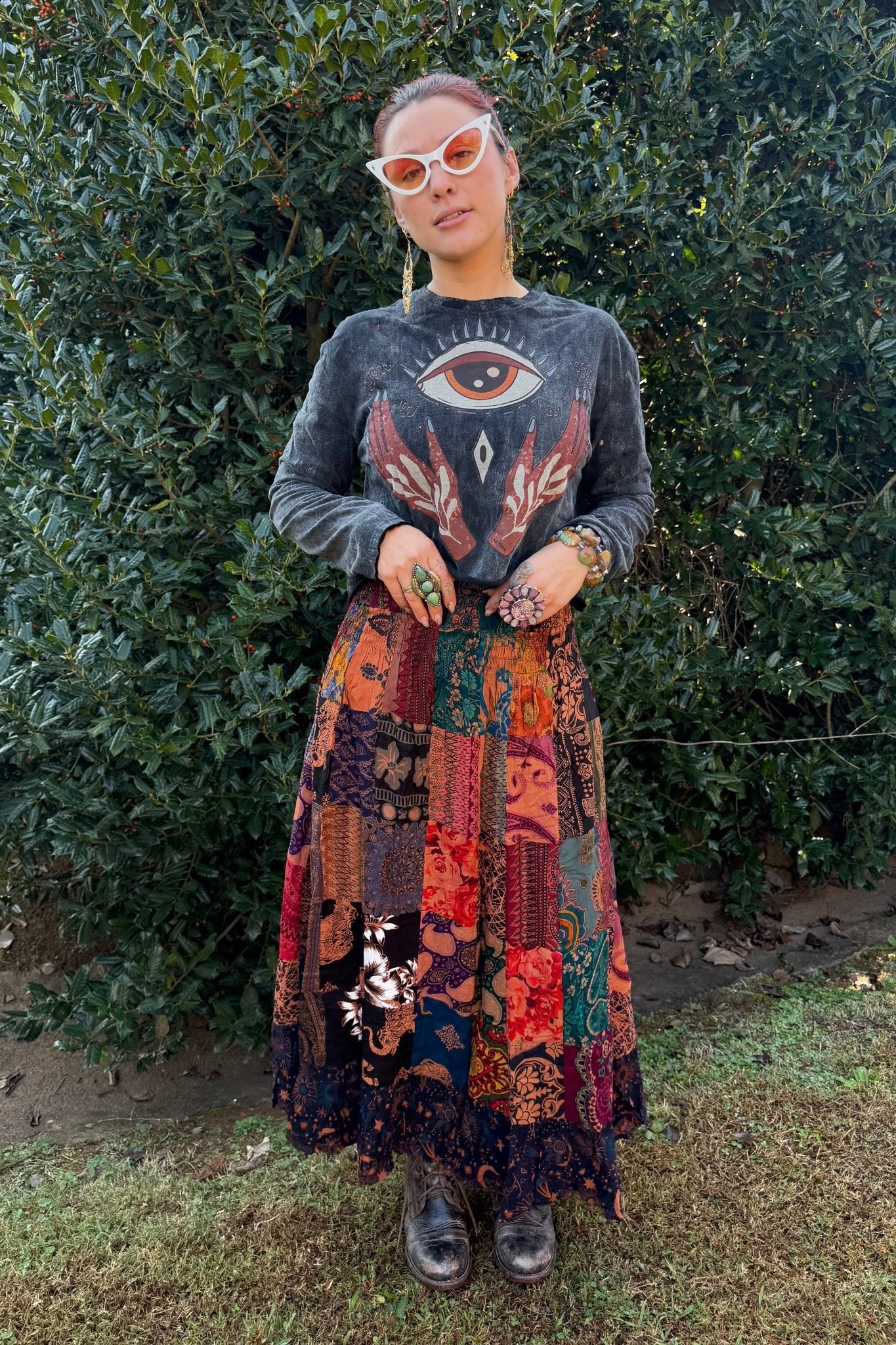 Eye See You Long Sleeve Top - ivyandlavyboutique Kathmandu Imports