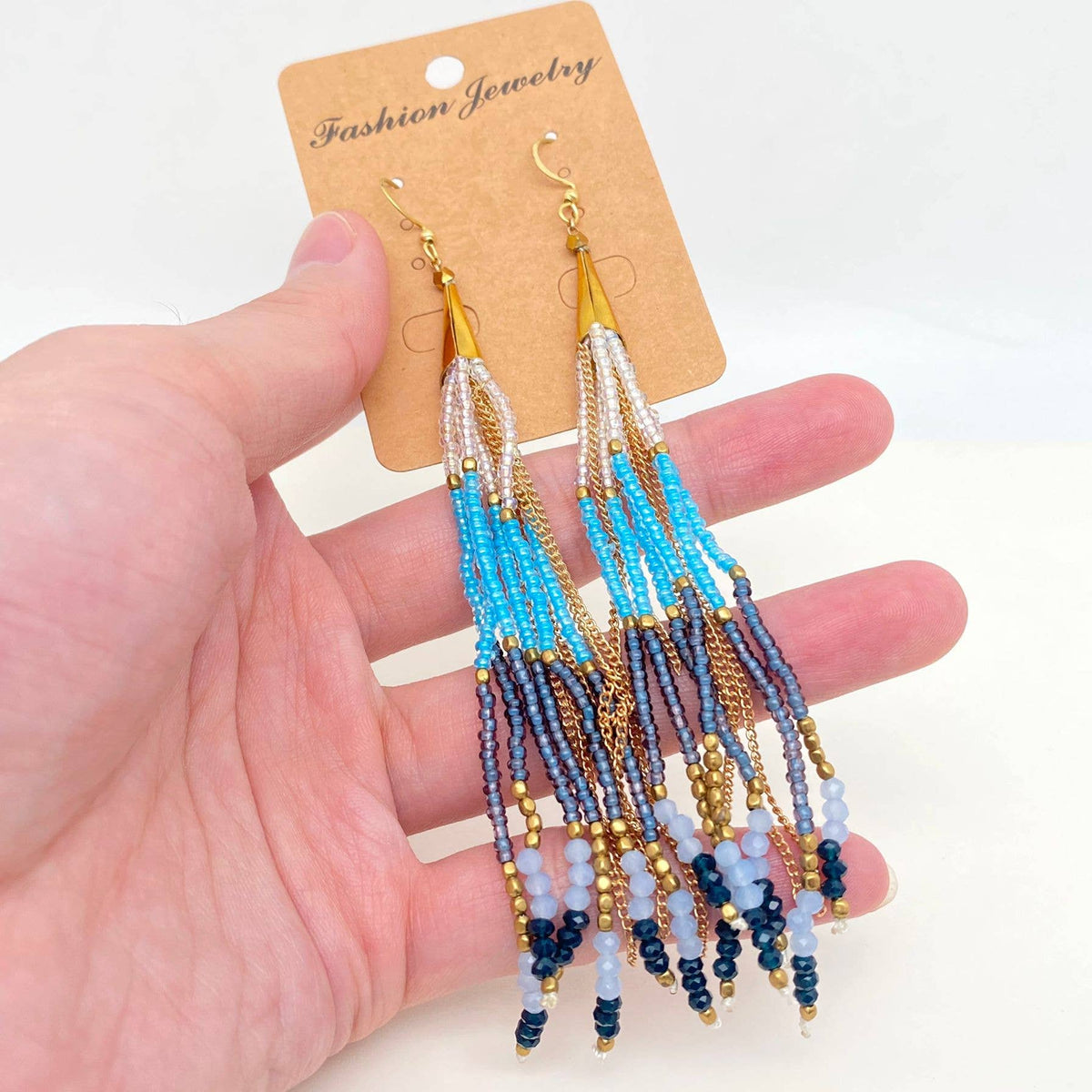 Boho Hand-woven Seed Beads Tassels Earrings - BJ/SB: Style 1