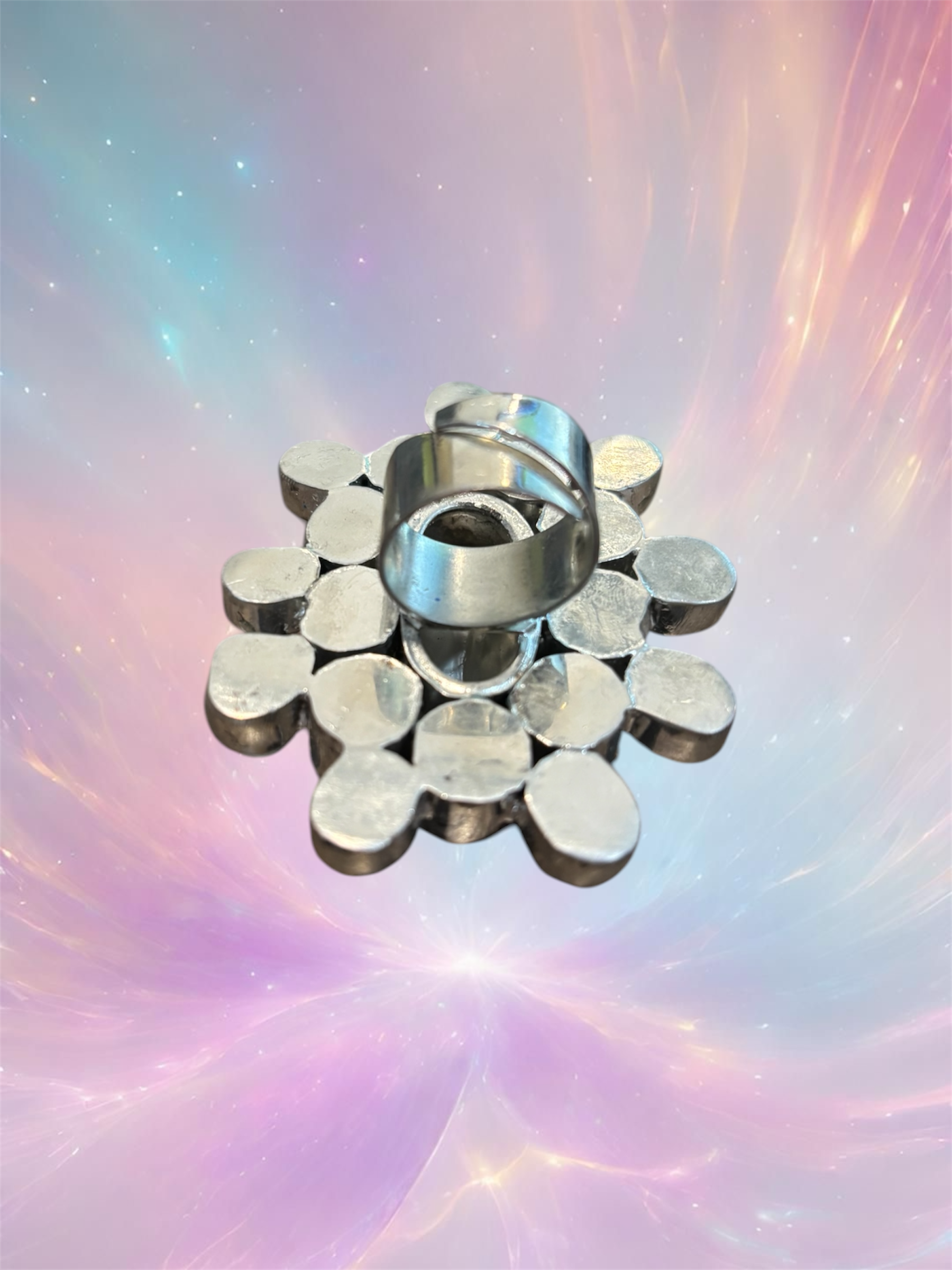 Preorder - Silver Baroque Pearl Adjustable Ring