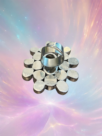 Preorder - Silver Baroque Pearl Adjustable Ring