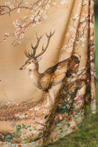 Fable Bohéme Long Maxi Slip Dress w/ Blossoms, Deer & Moon - ivyandlavyboutique Market of Stars