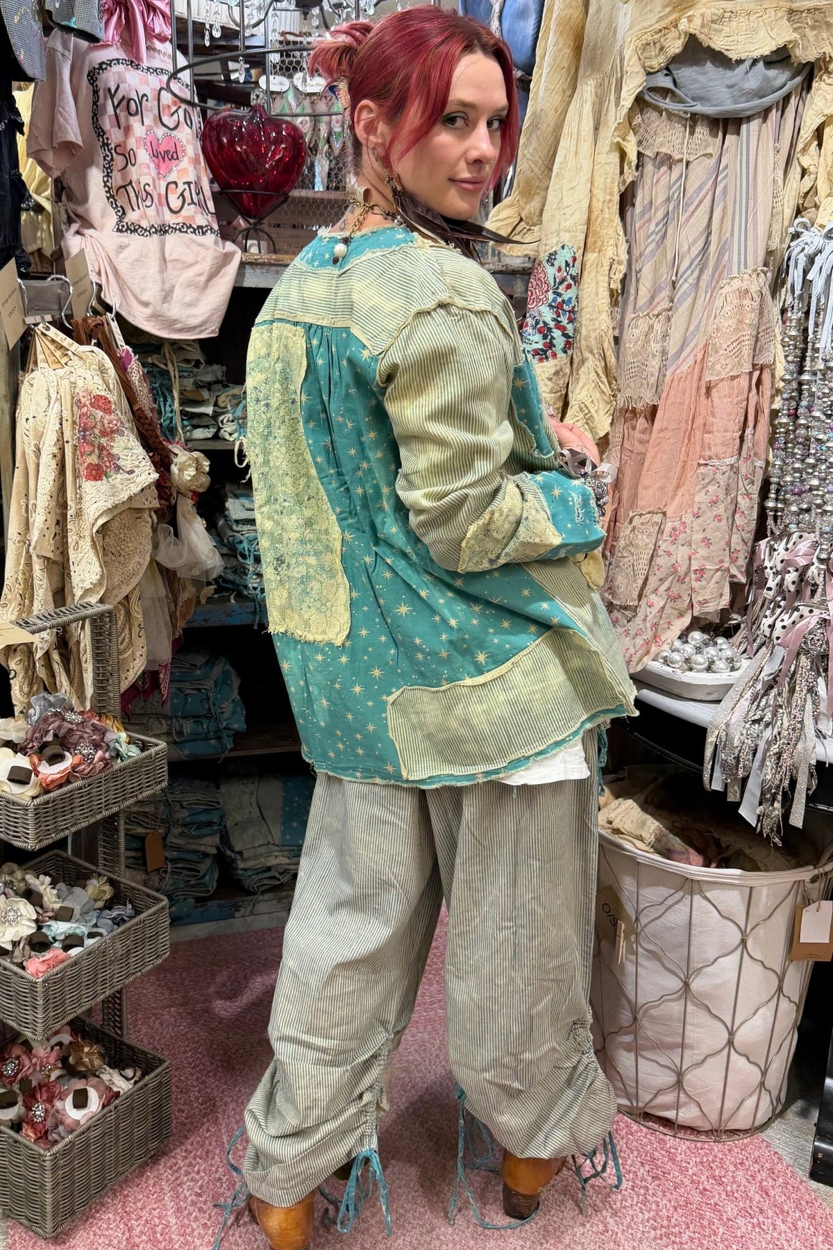 Faded Grace Button Down Top - Boho Wanderlust Boutique A Rare Bird Shop