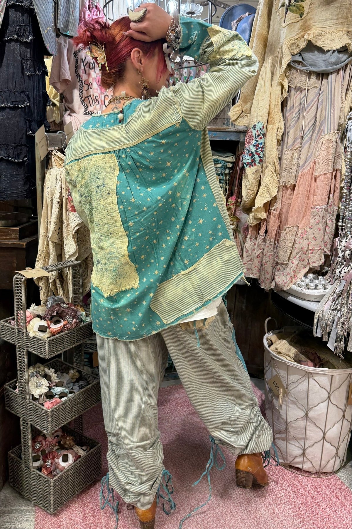 Faded Grace Button Down Top - Boho Wanderlust Boutique A Rare Bird Shop