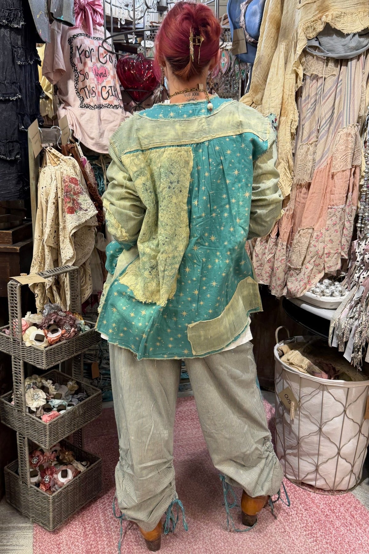 Faded Grace Button Down Top - Boho Wanderlust Boutique A Rare Bird Shop