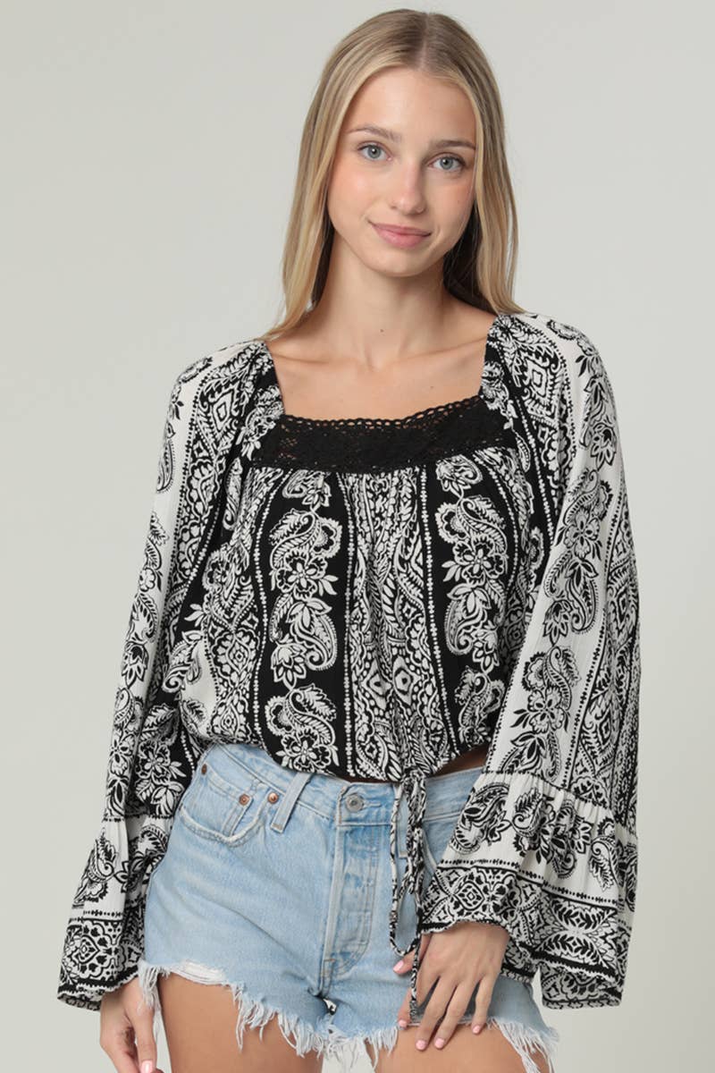 Fall Swing Bell Sleeve Top - ivyandlavyboutique ANGIE