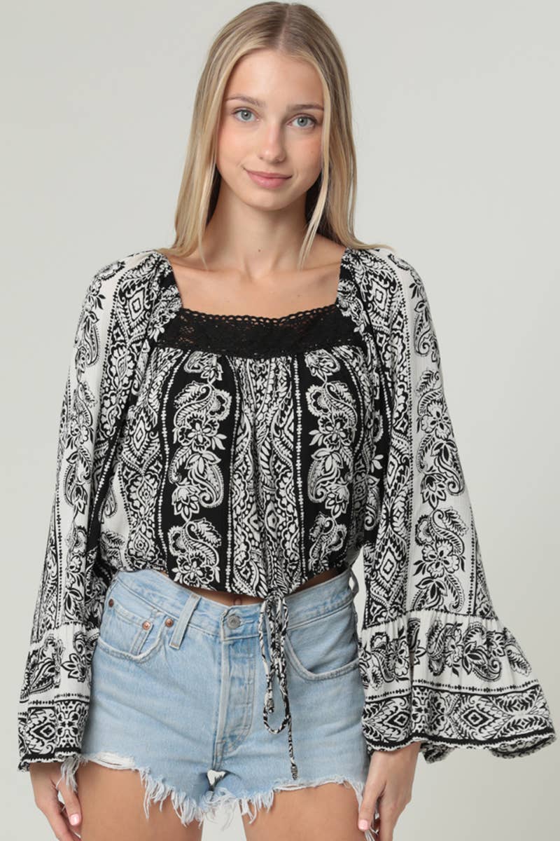 Fall Swing Bell Sleeve Top - ivyandlavyboutique ANGIE