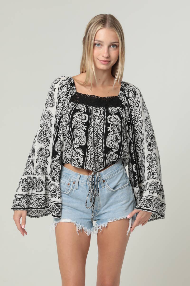 Fall Swing Bell Sleeve Top - ivyandlavyboutique ANGIE
