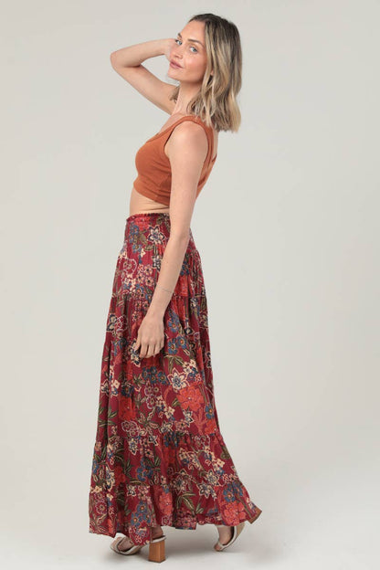 Fall Swing Floral Maxi Skirt - ivyandlavyboutique ANGIE