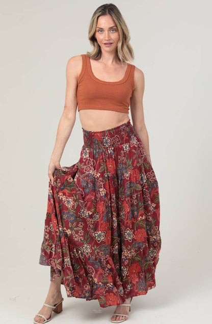 Fall Swing Floral Maxi Skirt - ivyandlavyboutique ANGIE