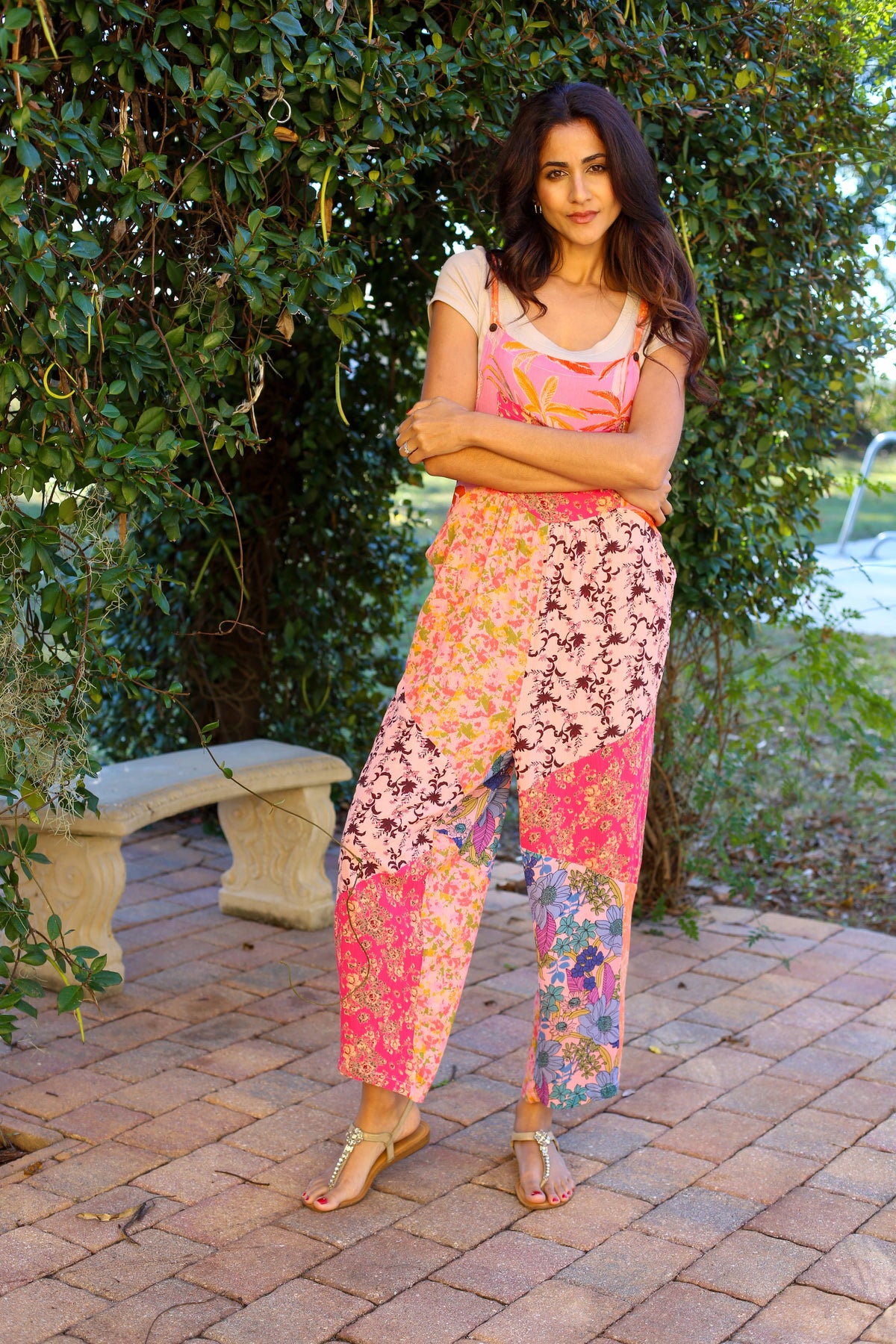 Rose Meadow Overall in Floral Patchwork