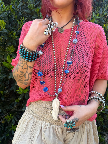 Feather Long Drop Necklace - ivyandlavyboutique ivyandlavyboutique