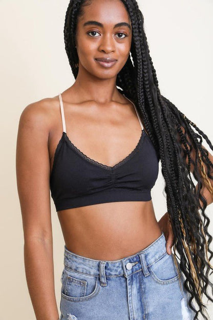 Ferrias Floral Lattice Bralette - ivyandlavyboutique Leto Accessories