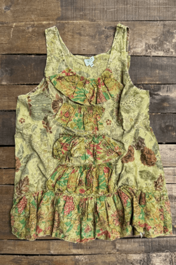 Field Of Dreams Tank in Moss - ivyandlavyboutique Jaded Gypsy