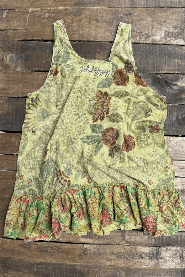 Field Of Dreams Tank in Moss - ivyandlavyboutique Jaded Gypsy