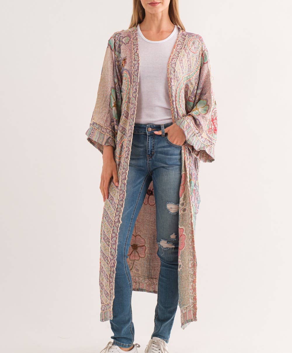 Final Sale - Marley Thick Stitch Duster - ivyandlavyboutique Raj Trading & Imports (USA) Inc.