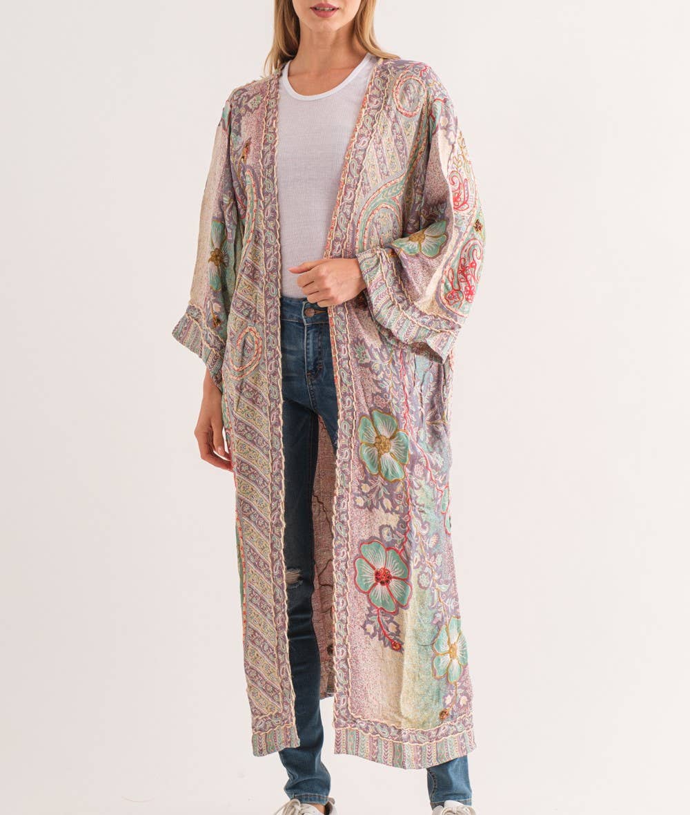 Final Sale - Marley Thick Stitch Duster - ivyandlavyboutique Raj Trading & Imports (USA) Inc.