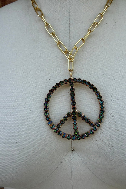 Final Sale - Peace in Rainbow Gems - ivyandlavyboutique ivyandlavyboutique