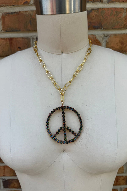 Final Sale - Peace in Rainbow Gems - ivyandlavyboutique ivyandlavyboutique