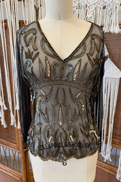 FINAL SALE Sheer Jeweled Layering Top - ivyandlavyboutique LA Skirts