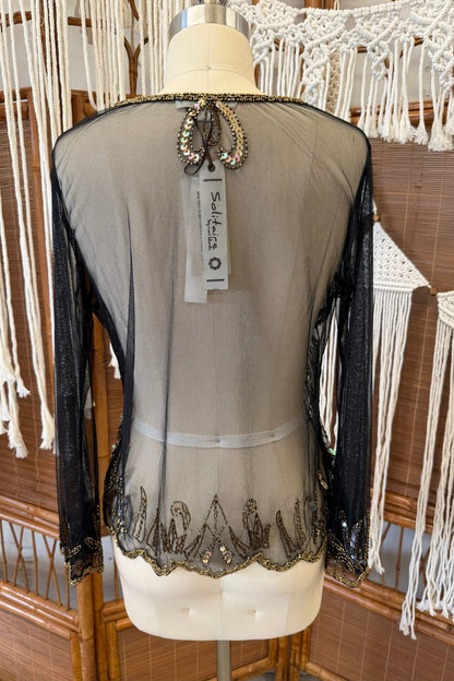 FINAL SALE Sheer Jeweled Layering Top - ivyandlavyboutique LA Skirts