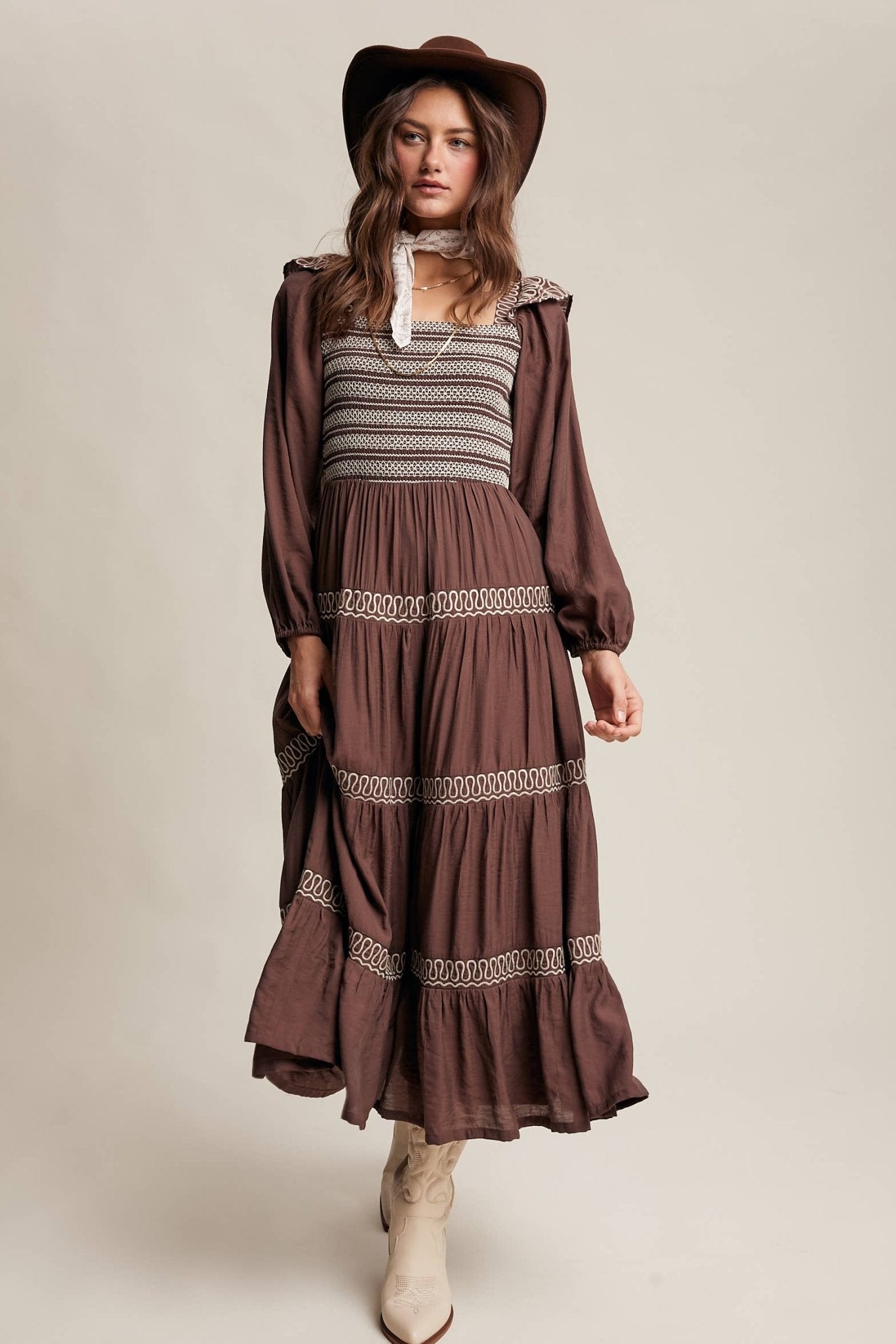 Final Sale - Smocked Western - Inspired Maxi Dress - ivyandlavyboutique Listicle