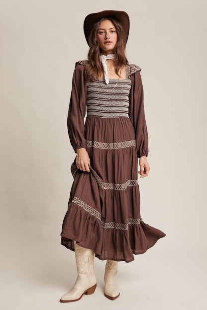Final Sale - Smocked Western - Inspired Maxi Dress - ivyandlavyboutique Listicle