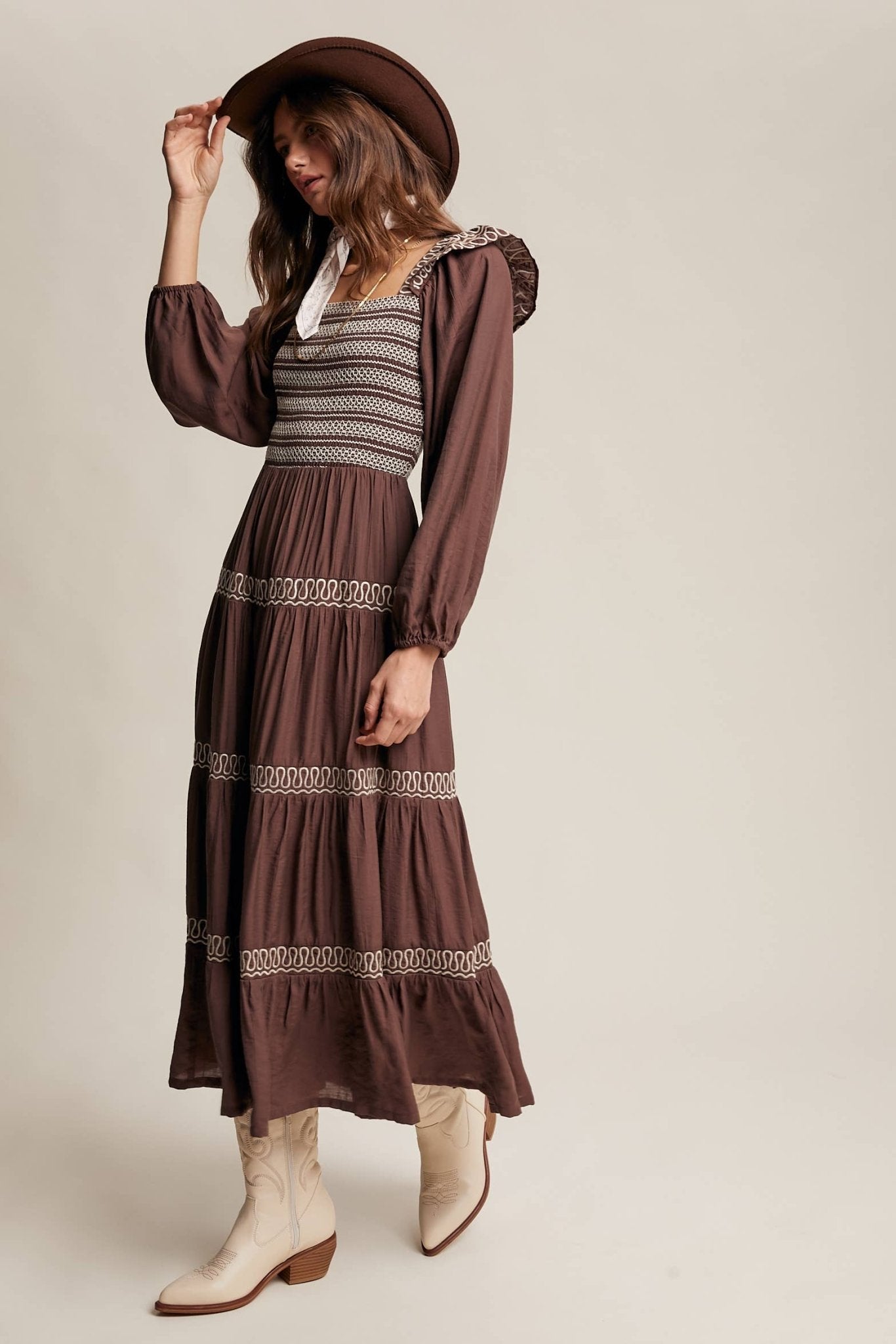 Final Sale - Smocked Western - Inspired Maxi Dress - ivyandlavyboutique Listicle