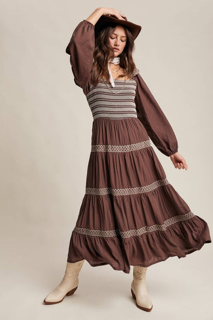 Final Sale - Smocked Western - Inspired Maxi Dress - ivyandlavyboutique Listicle