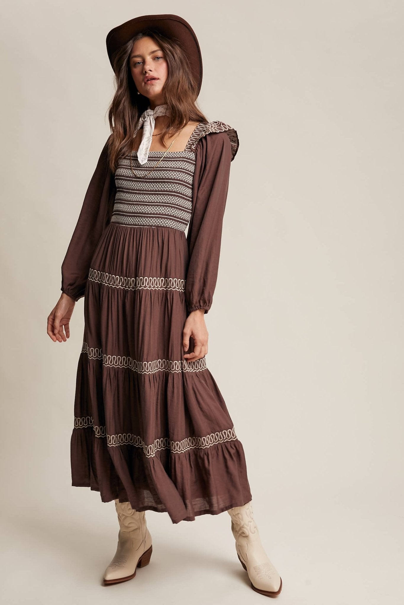 Final Sale - Smocked Western - Inspired Maxi Dress - ivyandlavyboutique Listicle