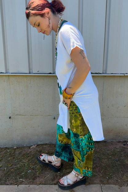 FINAL SALE T-Shirt Tunic with Spirit Dragon Print - ivyandlavyboutique LeParisPetit by I Love Linen