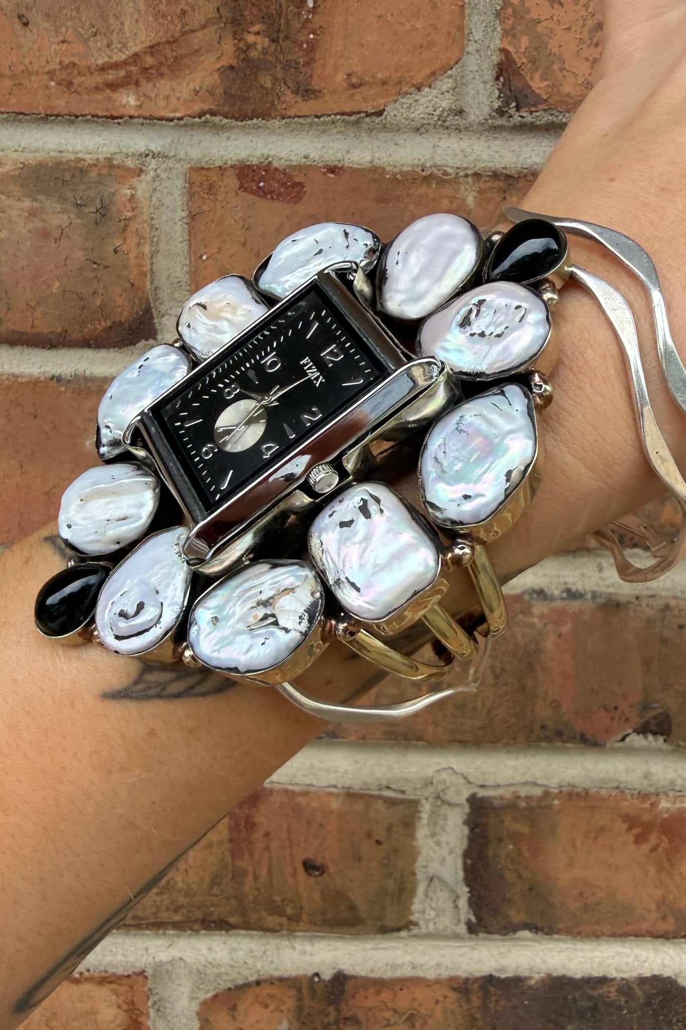 Fizix Pearl Watch Cuff - ivyandlavyboutique ivyandlavyboutique