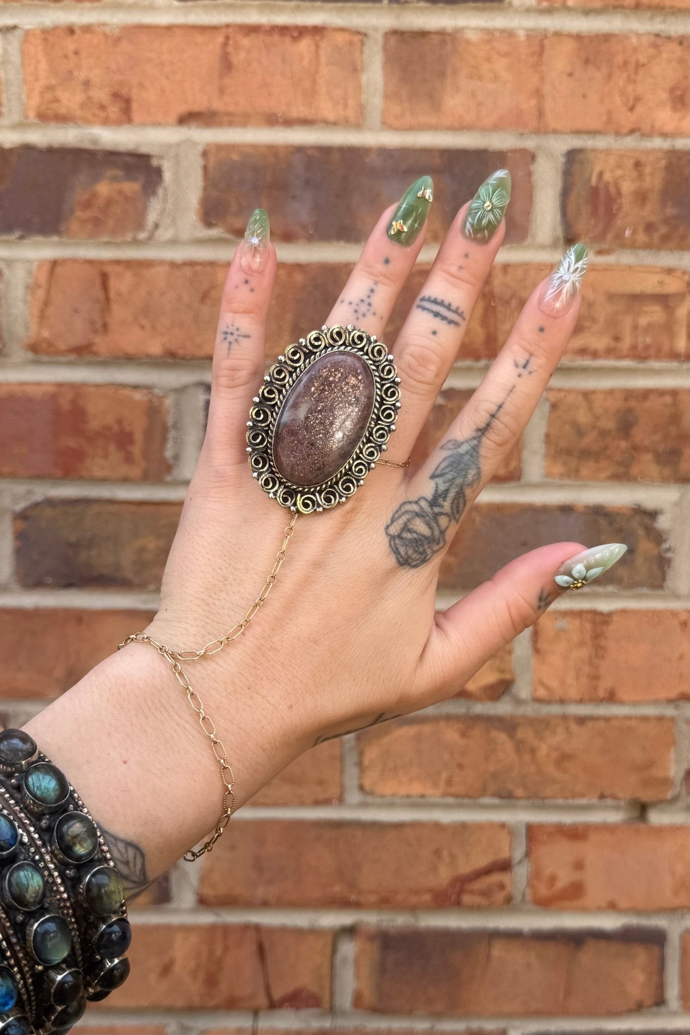 Flecks of Fire Ring - ivyandlavyboutique ivyandlavyboutique