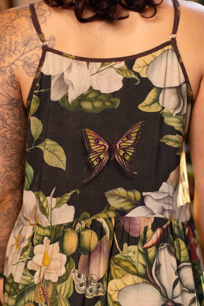Fleur De Lune Bohéme Long Maxi Slip Dress w/ Florals & Bees - ivyandlavyboutique Market of Stars (USA)