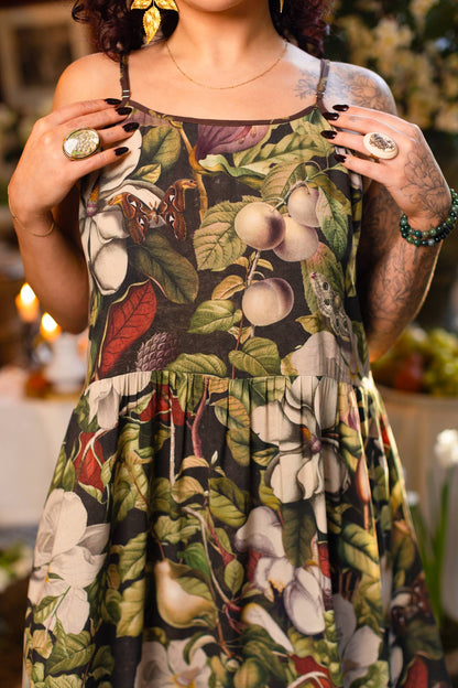 Fleur De Lune Bohéme Long Maxi Slip Dress w/ Florals & Bees - ivyandlavyboutique Market of Stars (USA)