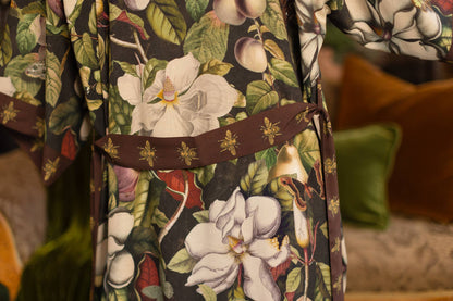 Fleur De Lune Opera Duster Kimono Robe w/ Florals & Bees - ivyandlavyboutique Market of Stars (USA)
