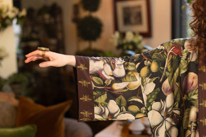 Fleur De Lune Opera Duster Kimono Robe w/ Florals & Bees - ivyandlavyboutique Market of Stars (USA)