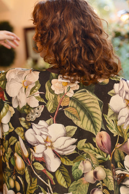 Fleur De Lune Opera Duster Kimono Robe w/ Florals & Bees - ivyandlavyboutique Market of Stars (USA)