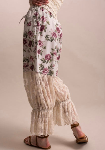 Floral Dreams Sheer Bottom Bloomers - ivyandlavyboutique Blue Velvet