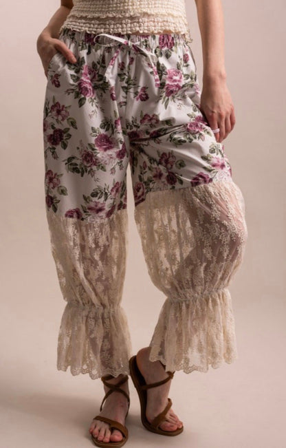 Floral Dreams Sheer Bottom Bloomers - ivyandlavyboutique Blue Velvet