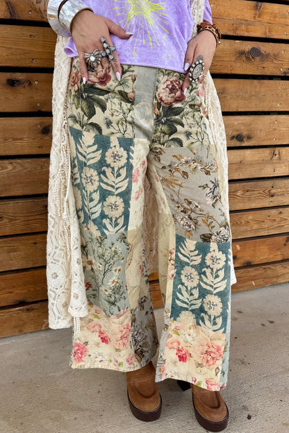 Floral Fantasy Pant - ivyandlavyboutique A Rare Bird Shop