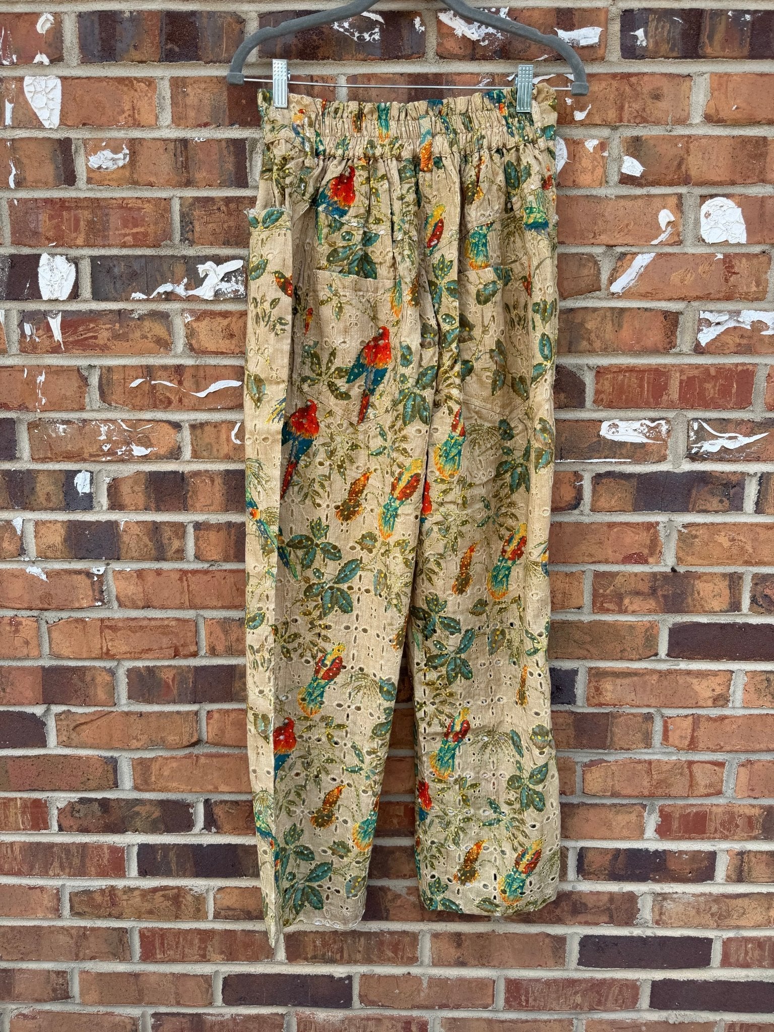 Floral Greens Parrot Part Pant - ivyandlavyboutique ivyandlavyboutique