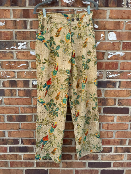 Floral Greens Parrot Part Pant - ivyandlavyboutique ivyandlavyboutique