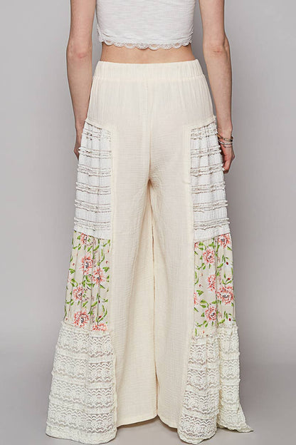 Floral Haze Wide Leg Flowy Pant - ivyandlavyboutique Pol Clothing