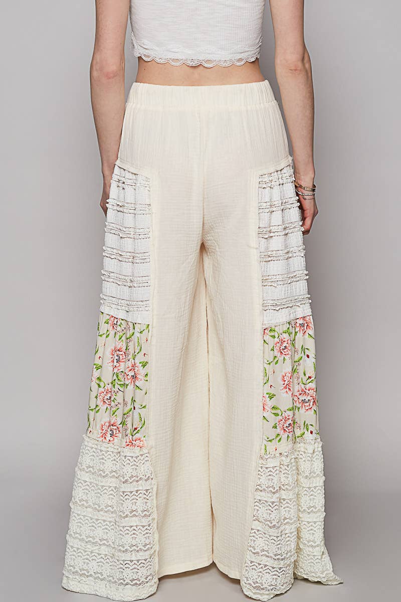 Floral Haze Wide Leg Flowy Pant - ivyandlavyboutique Pol Clothing
