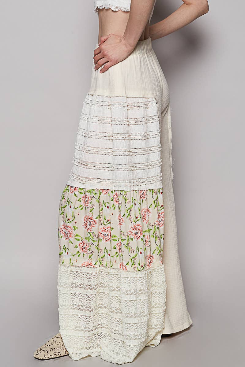 Floral Haze Wide Leg Flowy Pant - ivyandlavyboutique Pol Clothing