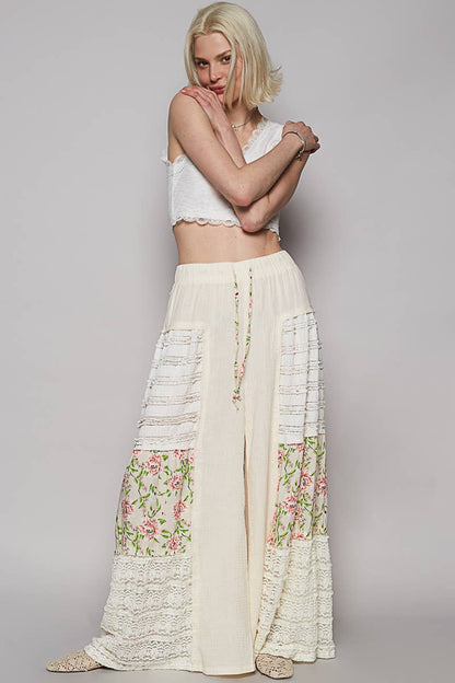 Floral Haze Wide Leg Flowy Pant - ivyandlavyboutique Pol Clothing