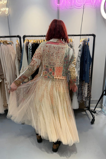 Floral Print Jacket - ols - 4773 - ivyandlavyboutique Origami Apparel ~ Lace and Crochet inspired