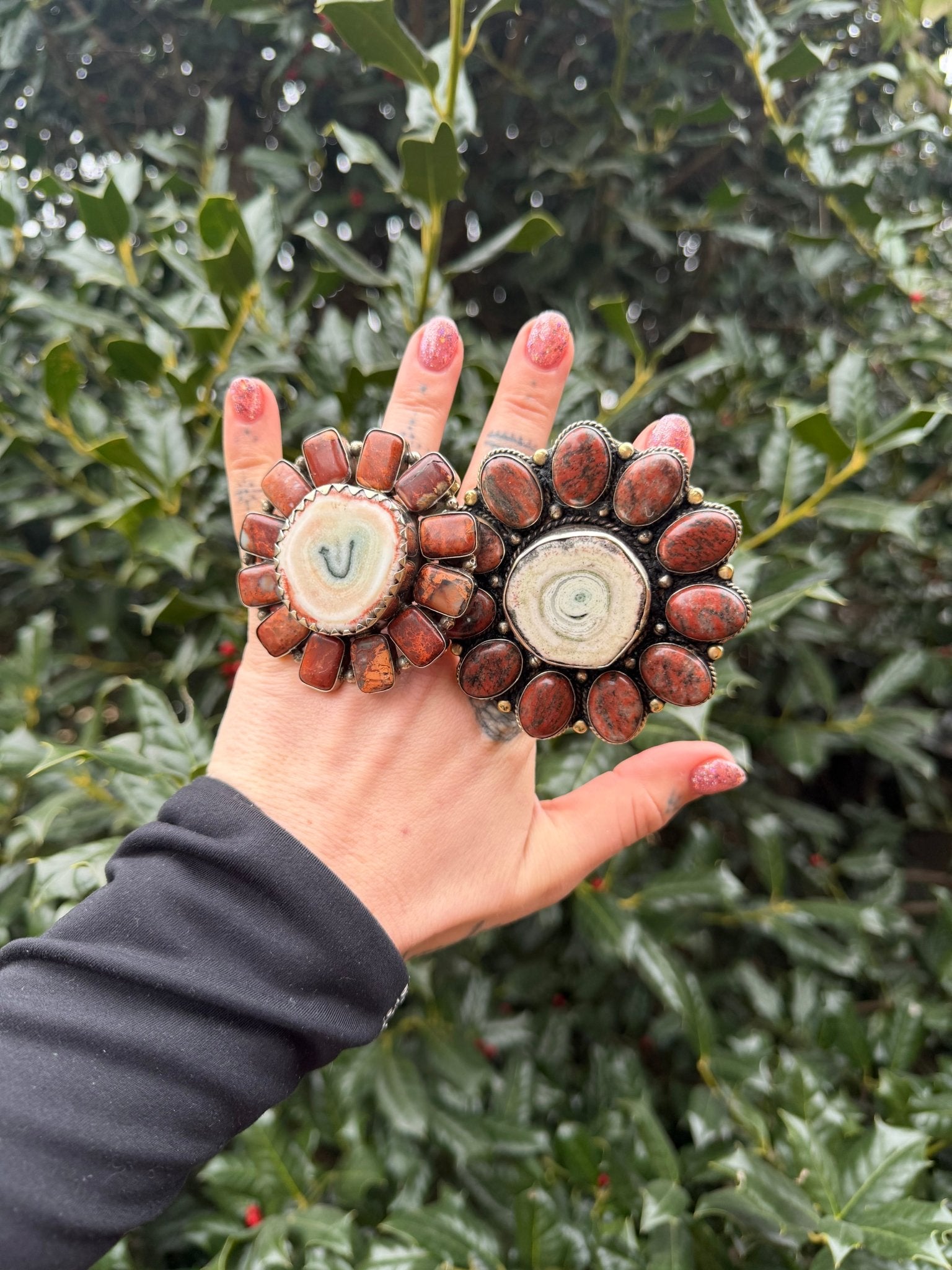 Flower Garden Vibe Circle Statement Ring - ivyandlavyboutique ivyandlavyboutique